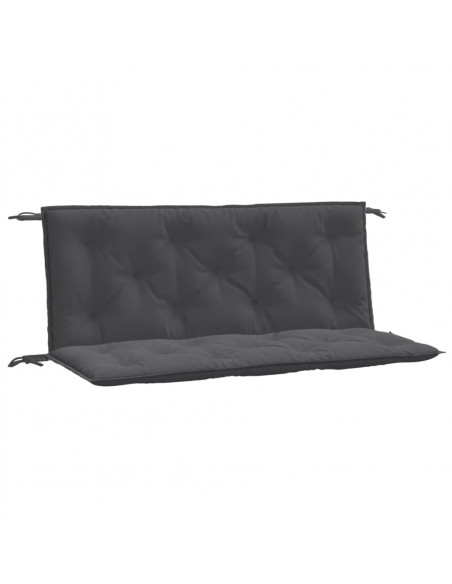 Cuscini Panca Giardino 2pz Antracite Mélange 120x50x7cm Tessuto