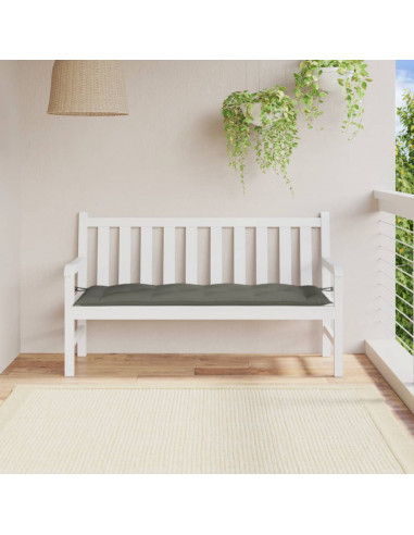 Cuscino Panca Giardino Grigio Scuro Mélange 150x50x7 cm Tessuto