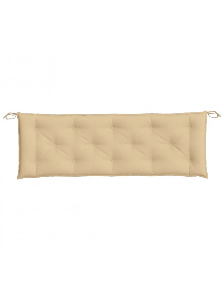 Cuscino Panca da Giardino Beige Mélange 150x50x7 cm in Tessuto