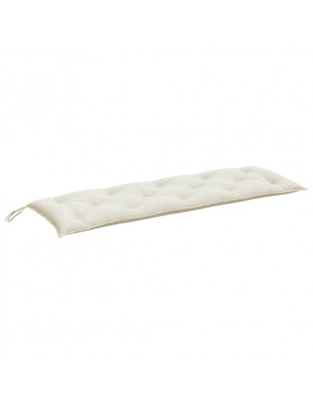 Cuscini Panca Giardino 2pz Crema Mélange 150x50x7 cm Tessuto