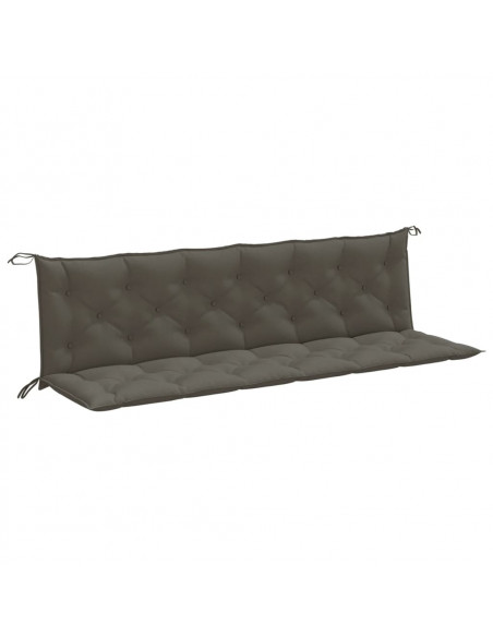 Cuscini Panca Giardino 2pz Grigio Scuro Mélange 200x50x7 cm