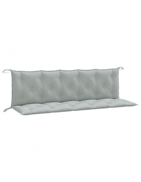 Cuscini Panca Giardino 2pz Grigio Chiaro Mélange 180x50x7 cm