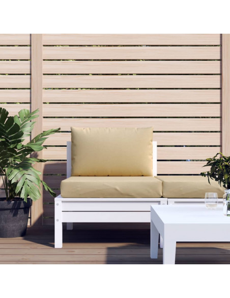 Cuscini per Pallet 2 pz Beige Mélange in Tessuto