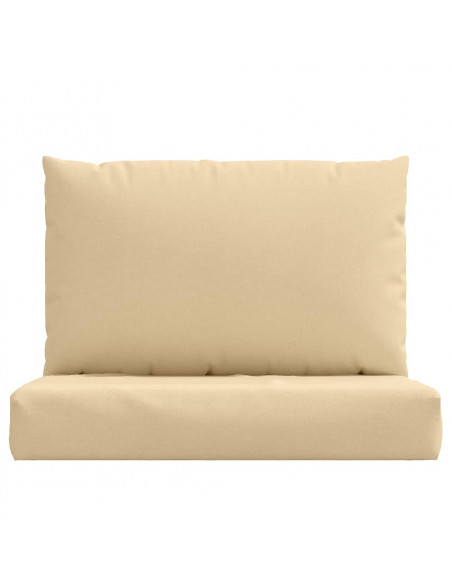 Cuscini per Pallet 2 pz Beige Mélange in Tessuto