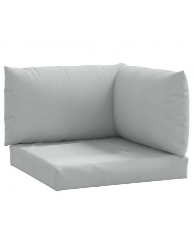 Cuscini per Pallet 3 pz Grigio Chiaro Mélange in Tessuto