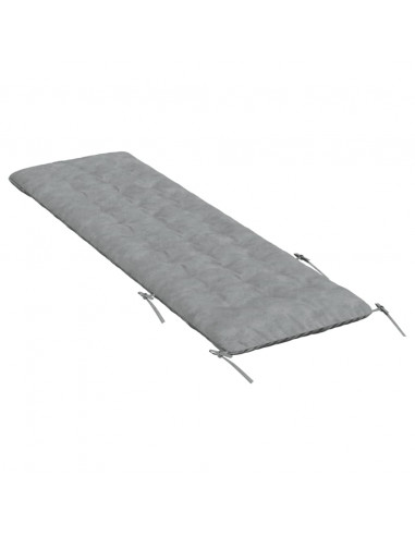 Cuscino per Lettino Grigio 160x50x10 cm Finta Pelle Scamosciata