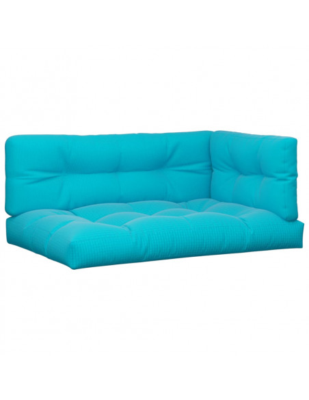 Cuscini per Pallet 3 pz Turchese in Tessuto