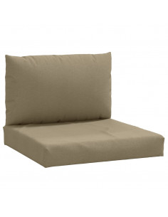 Cuscini per Pallet 2 pz Tortora Mélange in Tessuto 2