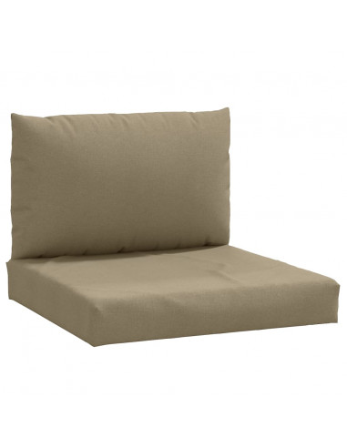 Cuscini per Pallet 2 pz Tortora Mélange in Tessuto