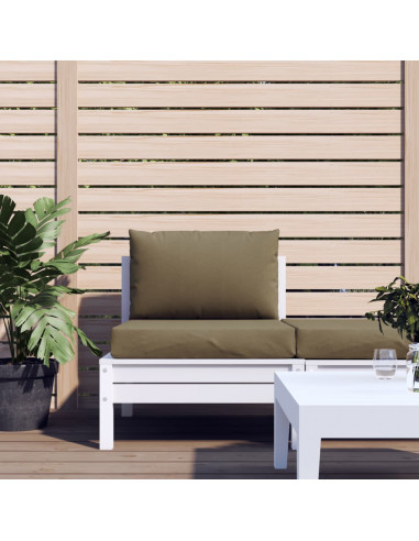 Cuscini per Pallet 2 pz Tortora Mélange in Tessuto