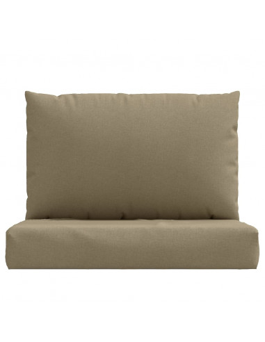 Cuscini per Pallet 2 pz Tortora Mélange in Tessuto