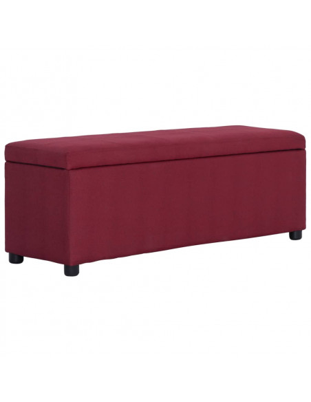 Panca con Vano Portaoggetti 116 cm Rosso Vino in Poliestere