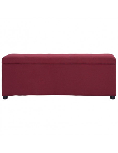 Panca con Vano Portaoggetti 116 cm Rosso Vino in Poliestere