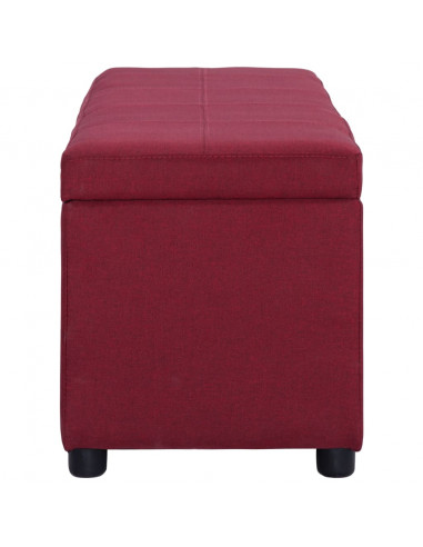 Panca con Vano Portaoggetti 116 cm Rosso Vino in Poliestere