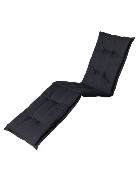 Madison Cuscino per Lettino Prendisole Basic 200x60 cm Nero