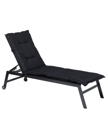 Madison Cuscino per Lettino Prendisole Basic 200x60 cm Nero