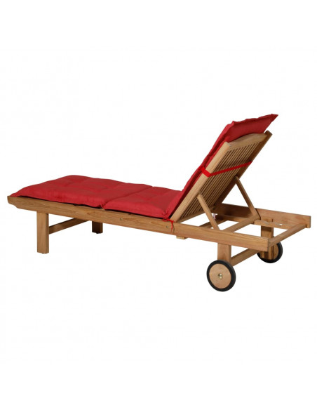 Madison Cuscino per Lettino Prendisole Panama 200x60 cm Rosso Mattone