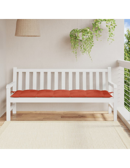 Cuscino Panca da Giardino Rosso Mélange 180x50x7 cm in Tessuto