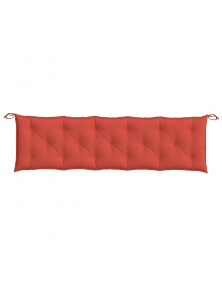 Cuscino Panca da Giardino Rosso Mélange 180x50x7 cm in Tessuto
