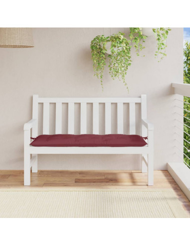 Cuscino Panca Giardino Rosso Vino Mélange 120x50x7cm Tessuto