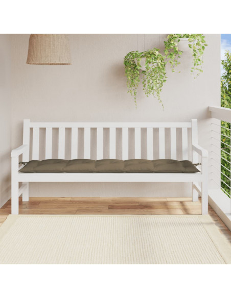 Cuscino Panca da Giardino Tortora Mélange 180x50x7cm in Tessuto