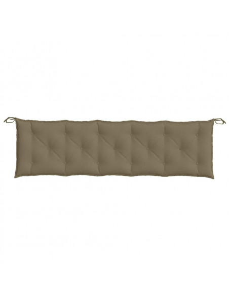 Cuscino Panca da Giardino Tortora Mélange 180x50x7cm in Tessuto