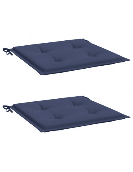 Cuscini per Pallet 2 pz Blu Marino 50x50x3 cm in Tessuto Oxford