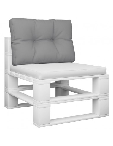 Cuscino per Pallet Grigio 60x40x12 cm in Tessuto