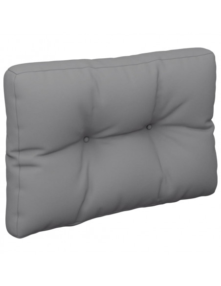 Cuscino per Pallet Grigio 60x40x12 cm in Tessuto