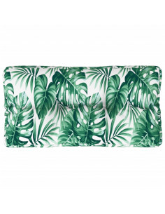 Cuscino per Pallet con Motivo a Foglie 70x40x12 cm in Tessuto 2