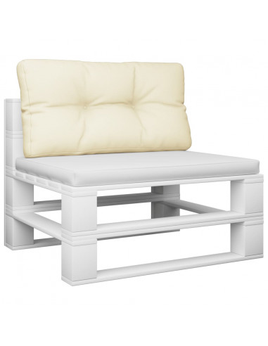 Cuscino per Pallet Crema 80x40x12 cm in Tessuto