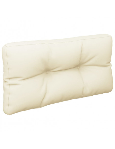 Cuscino per Pallet Crema 80x40x12 cm in Tessuto