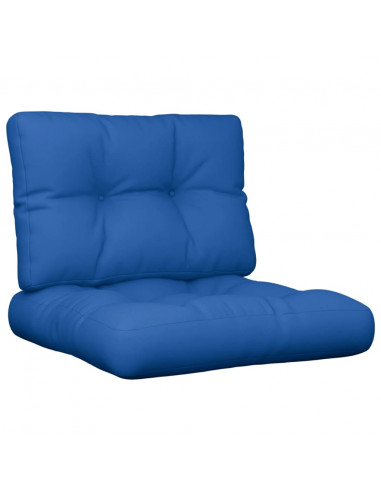 Cuscini per Pallet 2 pz Blu Reale in Tessuto