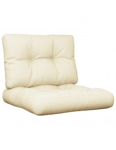 Cuscini per Pallet 2 pz Crema in Tessuto 2