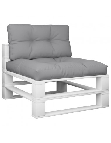 Cuscini per Pallet 2 pz Grigi in Tessuto