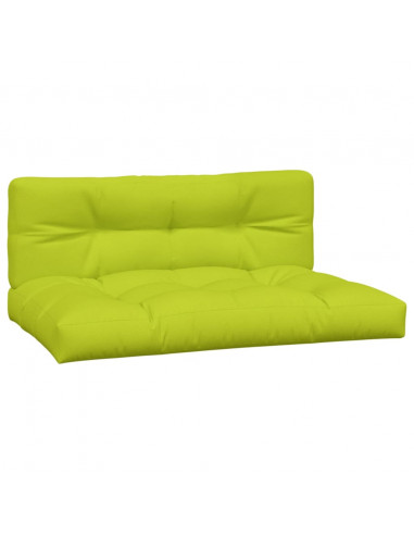 Cuscini per Divani in Pallet 2 pz Verde Intenso in Tessuto