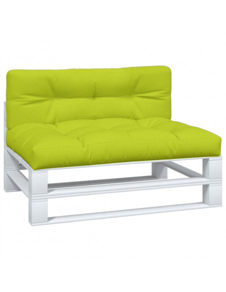 Cuscini per Divani in Pallet 2 pz Verde Intenso in Tessuto