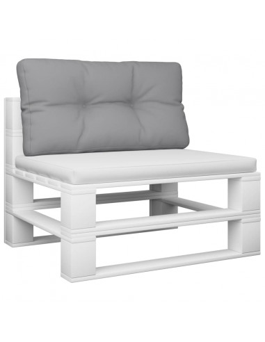 Cuscino per Pallet Grigio 70x40x12 cm in Tessuto