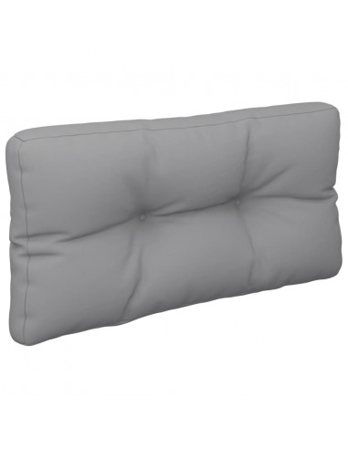 Cuscino per Pallet Grigio 70x40x12 cm in Tessuto