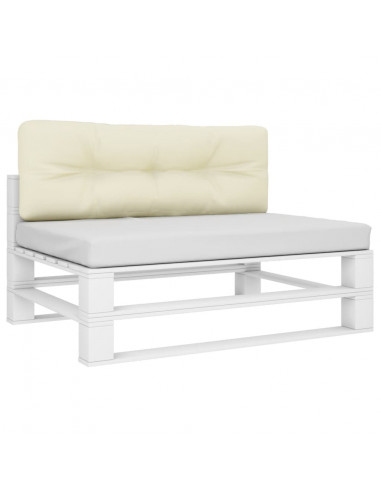 Cuscino per Pallet Crema 120x40x12 cm in Tessuto