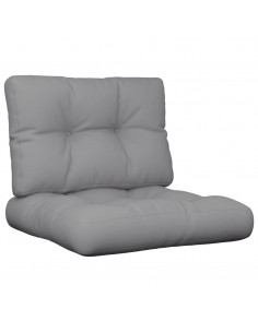 Cuscini per Pallet 2 pz Grigi in Tessuto 2