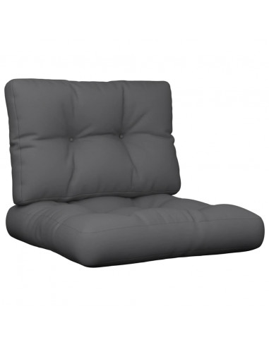 Cuscini per Pallet 2 pz Antracite in Tessuto