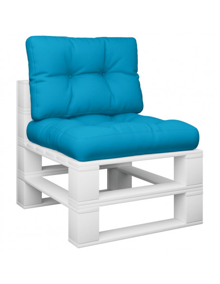 Cuscini per Pallet 2 pz Blu in Tessuto