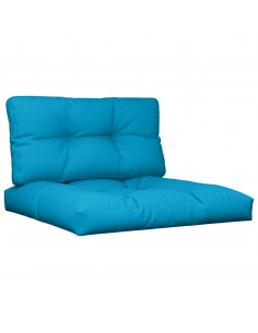 Cuscini per Pallet 2 pz Blu in Tessuto 2