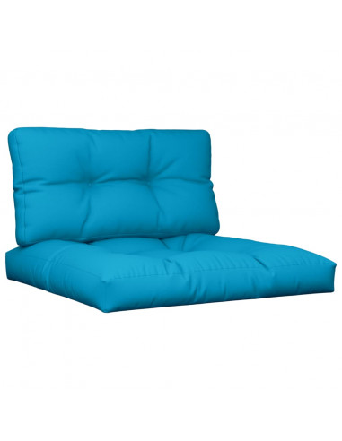 Cuscini per Pallet 2 pz Blu in Tessuto