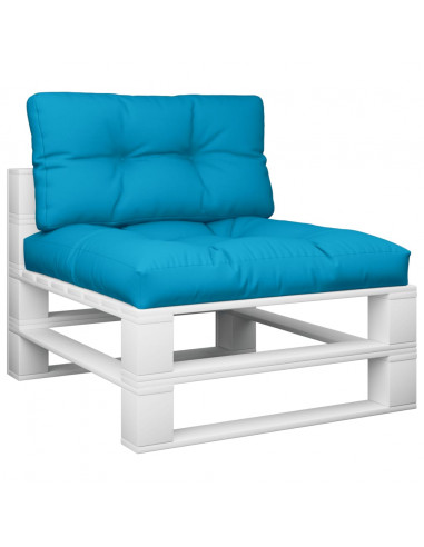 Cuscini per Pallet 2 pz Blu in Tessuto