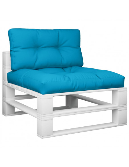 Cuscini per Pallet 2 pz Blu in Tessuto