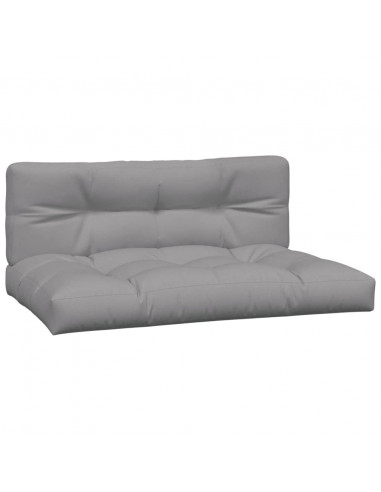 Cuscini per Pallet 2 pz Grigi in Tessuto