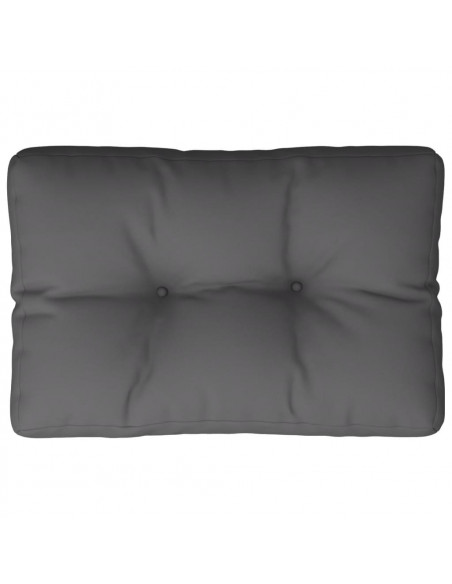 Cuscino per Pallet Antracite 60x40x12 cm in Tessuto