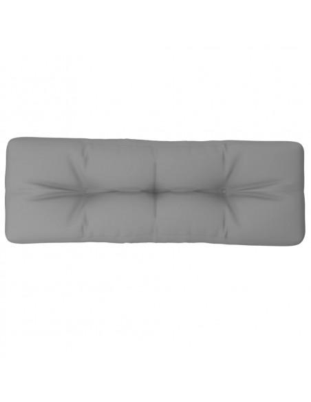 Cuscino per Pallet Grigio 120x40x12 cm in Tessuto